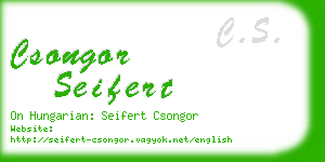 csongor seifert business card